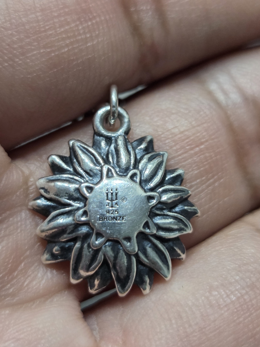 James Avery Sunflower Bronze Pendant Charm